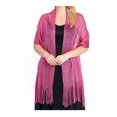 thumbnail image 1 of Minnieouse Bufanda brillante de lujo, chal para sombra de protección solar, hilo fino femenino, borla de encaje hueco largo, capas de boda, bufandas Ropa, zapatos y accesorios Miscelánea Rosa roja Minnieouse AP015060-14, 1 of 6