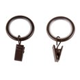 thumbnail image 3 of PlusCasa Noise-Canceling 7/8 inch Cocoa Curtain Rings with Clips (10 Count), 3 of 3