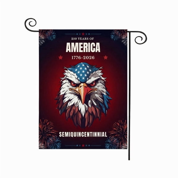 AGAS 250th Anniversary Garden Flag 12 x 18 inch 200D Nylon Eagle Design (Without Pole)