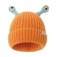 thumbnail image 2 of UTSJKR Cute Little Monster LED Knit Beanie, 2025 Winter Funny Knitted Hat, Cute Glowing Little Monster Knit Hat for Women Girl Orange, 2 of 4