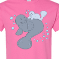 thumbnail image 4 of Inktastic Cute Manatees with Bubbles T-Shirt, 4 of 5