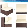 thumbnail image 4 of Outdoor Sofa Set Wicker Patio Furniture 7pcs Sectional Cushioned Rattan Conversation Sofa Sets Lawn Garden Patio Furniture Set, 4 of 7