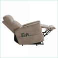thumbnail image 6 of Power Lift Recliner with Massage & Heat, Walnut Brown Textured Microfiber | Solid Wood & Plywood Frame, 6 of 11