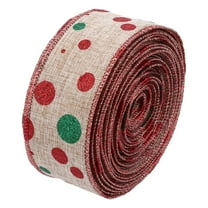 EXHUMKY Red Burlap Ribbon Roll for Christmas Wrapping and Holiday Craft Decoration