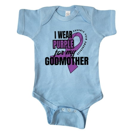 

Inktastic Chronic Pain I Wear Purple For My Godmother Gift Baby Boy or Baby Girl Bodysuit
