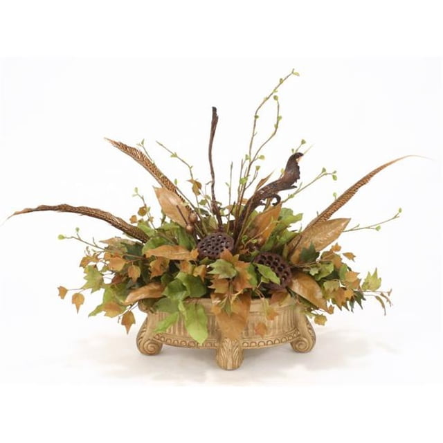 Feuillage d'Automne&44; Plumes&44; Gousses en Sierra Beige