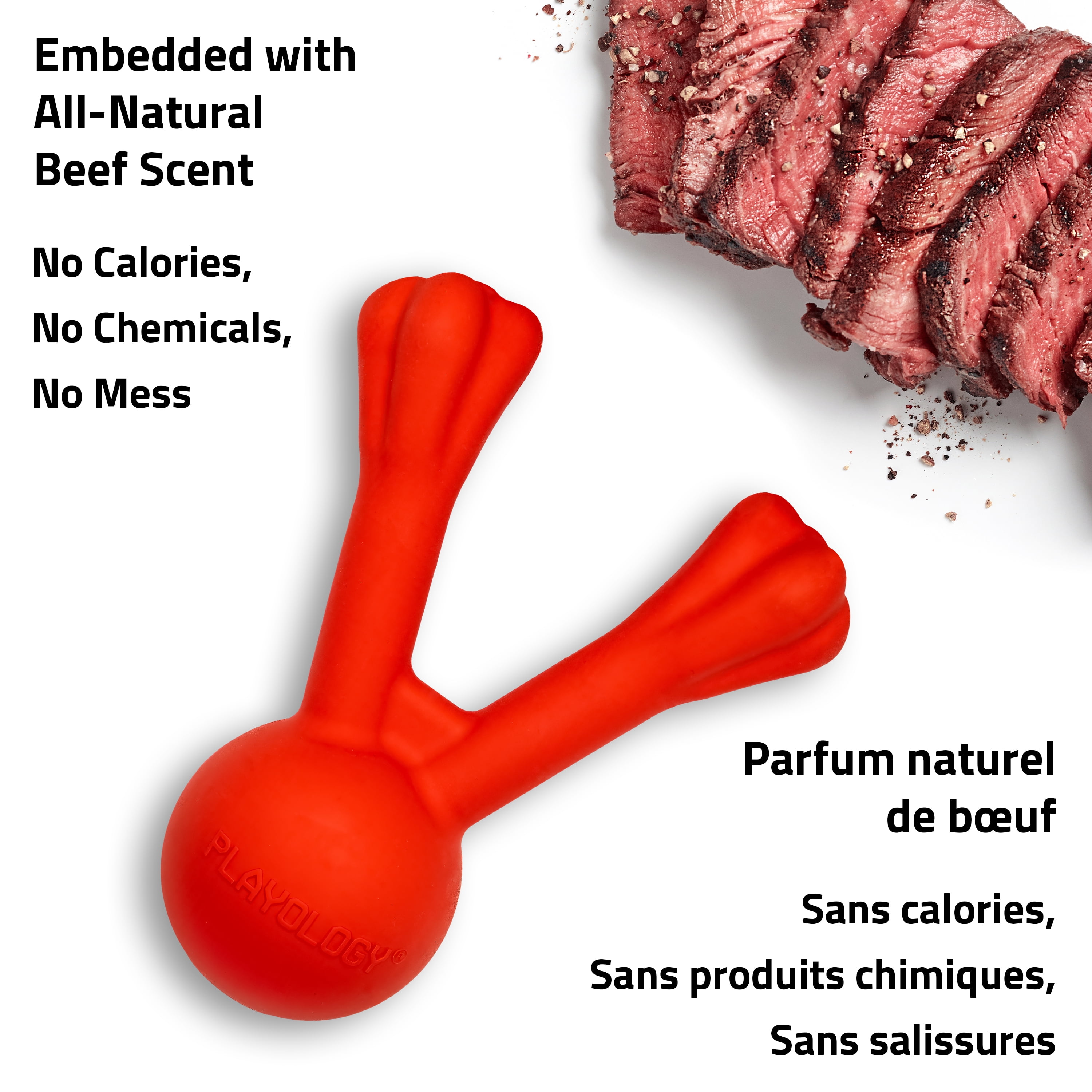 Playology Jumbo Crunchy Branch - Beef Scented Dog Toy