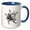 Blue/White, variant on 3drose, Demonic Teacher of Philosophy Logic and Herbalism Cut Out, 11oz Magic Transforming Mug