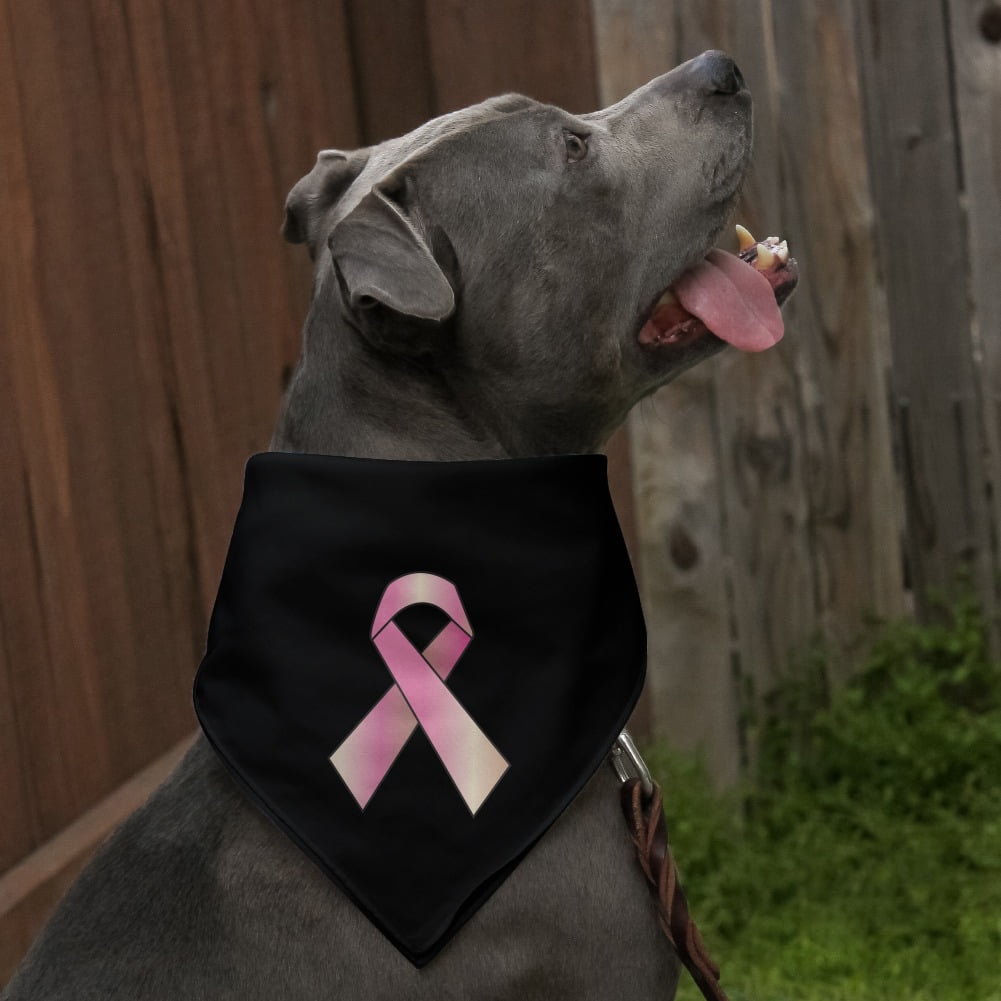 X-Small Handmade Dog Cat Pet Scarf I Wear Pink for my Human with Pink Ribbon Breast Cancer 