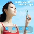 thumbnail image 3 of RUXAN Portable Handheld Mini Fan,USB Rechargeable Small Pocket Fan,500mAh Battery Operated with Adjustable 3 Speeds for Daily,Travel, Outdoors,Hiking., 3 of 12