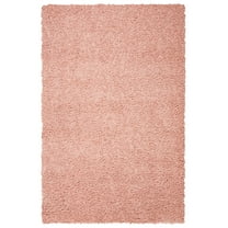 SAFAVIEH August Sophia Solid Shag Area Rug, Rose, 5'3" x 7'6"
