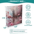 thumbnail image 5 of Flamingoes Lake Flowers 3 Ring Binders 1.5 inch Hardcover File Folders with Interior Pockets A4 Size Organizer for School Office Hospital Set of 2, 5 of 8