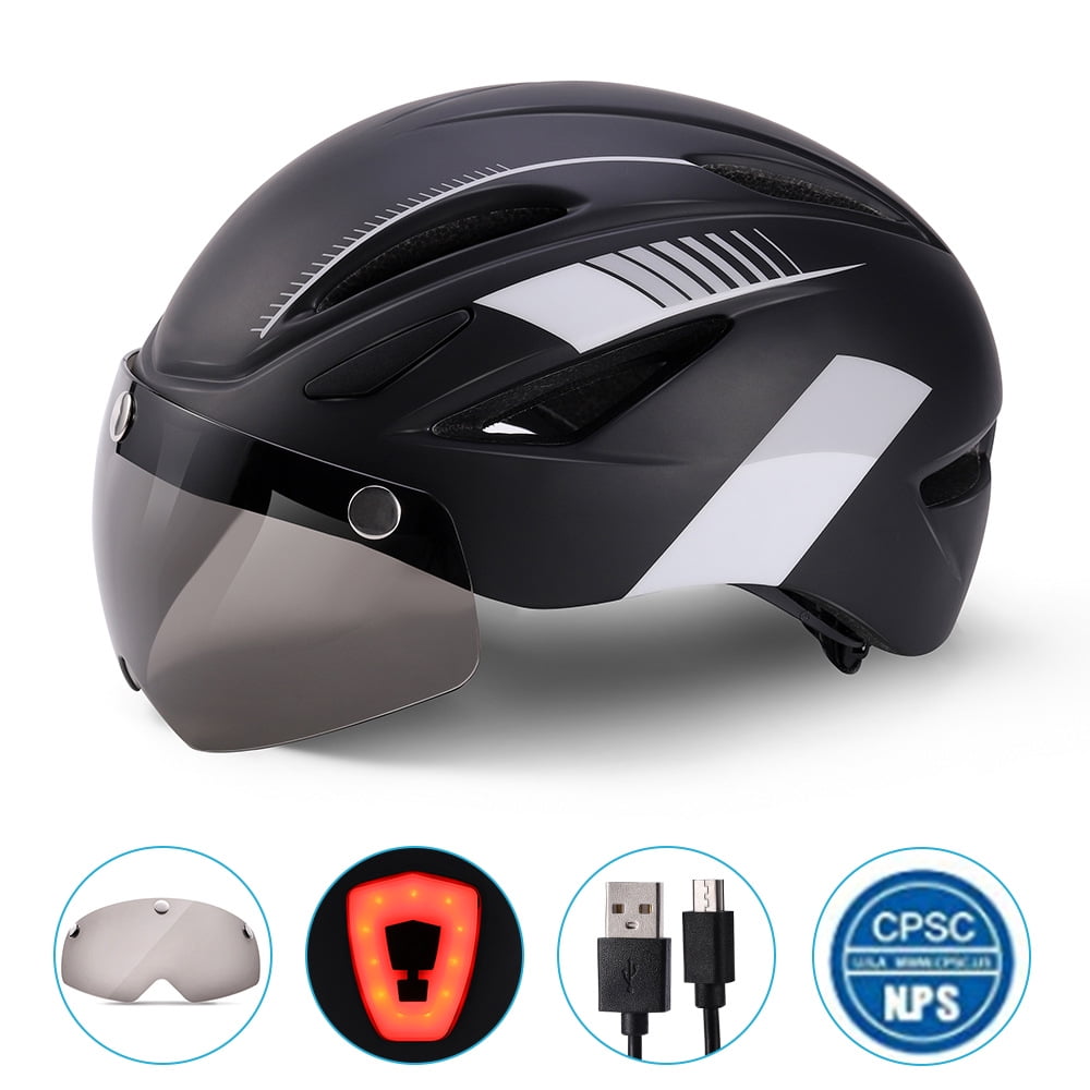  Bicycle Helmet With Built-In USB LED Bike Helmet For Men Boys & Girls Women 