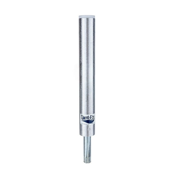 Attwood Marine Boat Seat Pedestal SP-2114 Lock N Pin; Post Only; Fixed Height; 11 Inch Height; 1-1/2 Inch Diameter Post; Brushed; Aluminum; ABYC Code - B; Without Handle; Non-Threaded