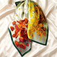 thumbnail image 5 of UJNDER Women's Satin Finish Silk-like Square Scarf Elegant Lightweight Shawl with Smooth Drape and Soft Sheen for Adult Everyday Style Scarf,Green_001,One Size, 5 of 5