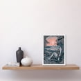 thumbnail image 2 of Summer Sunbathing Coastal Landscape Illustration Artwork Framed Wall Art Print A4, 2 of 4