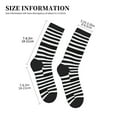 thumbnail image 3 of Rocae Black And White Stripes for Adult Socks Casual Athletic Stretchy Loose Socks for Women Men Non-Slip Middle Tube Socks, 3 of 7