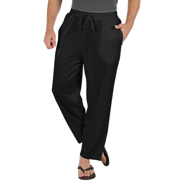Inkmeso Solid Casual Bottom For Men's Lightweight Cotton Track Pants For Sleep/Workout Pajamas