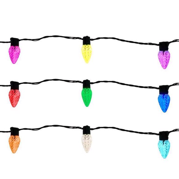 Cadena de luces LED CMAS RGBW para celebraciones, 50 bombillas LED, 10 m