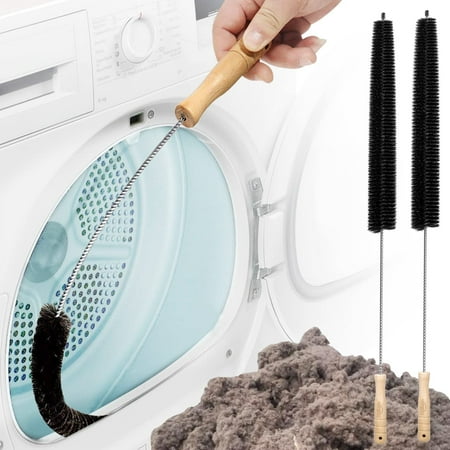 

Homgreen Dryer Vent Cleaner Kit Dryer Lint Brush Vent Trap Cleaner Long Flexible Refrigerator Coil Brush 2 Pack