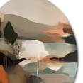 thumbnail image 3 of Designart "Transcending Reality Green and Beige I" Abstract Painting Round Metal Art, 3 of 5