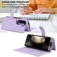 thumbnail image 3 of Dteck for Samsung Galaxy Z Fold 6 Wallet Case with S Pen Holder & Crossbody Lanyard Strap & Wrist Strip, Shockproof Leather Case Stand Protective Cover for Galaxy Z Fold 6,Purple, 3 of 9