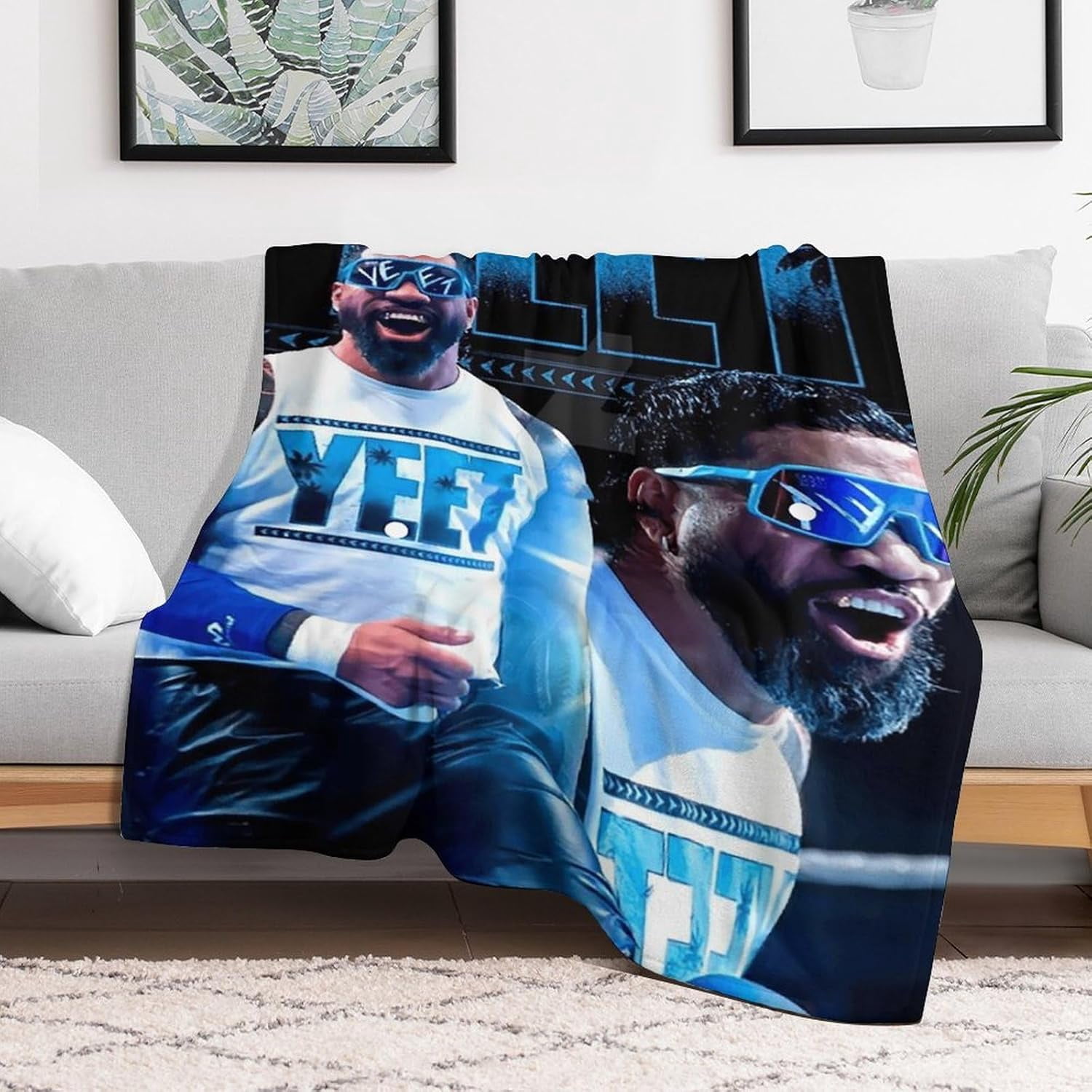 Jey-USO Wrestling Merch Blankets Bed Throw Blanket for Soft Lightweight Fuzzy Cozy Blanket Plush Quilt Gift 60"x80"