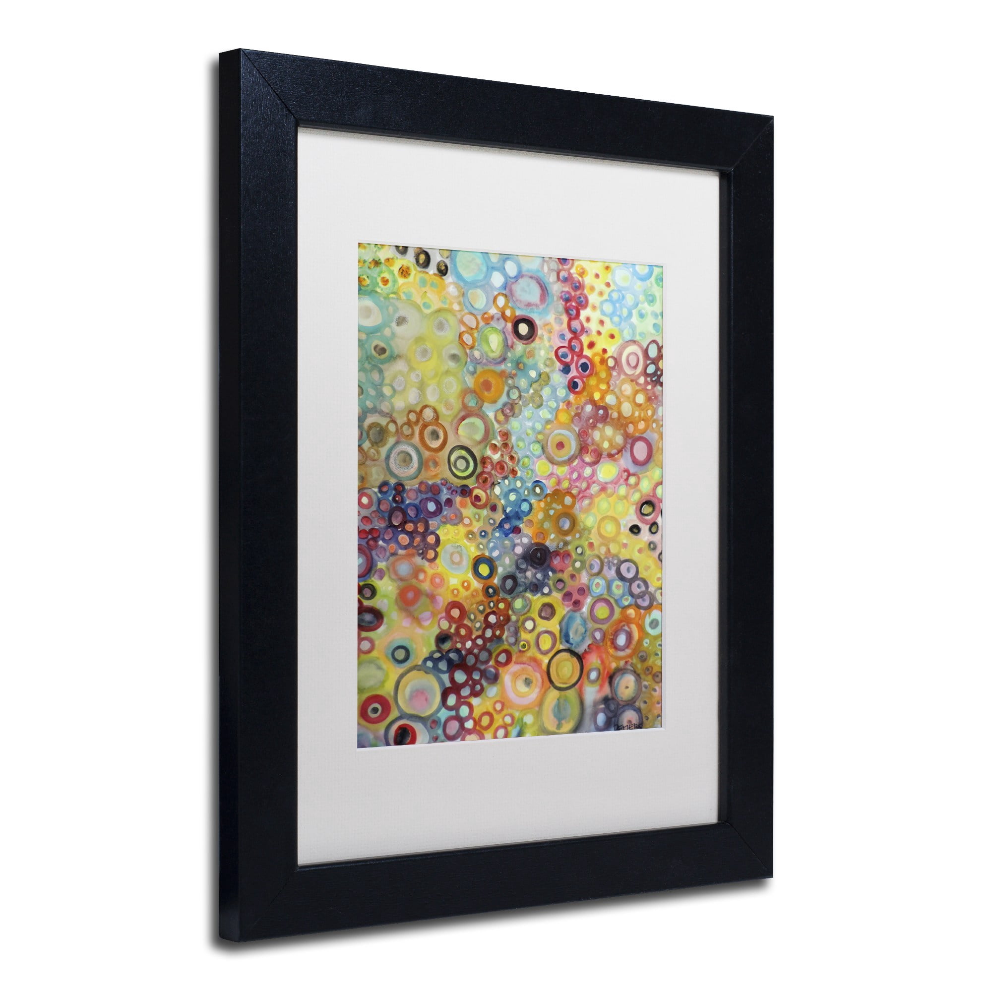 Trademark Fine Art "Cellulaires" Canvas Art by Sylvie Demers, White Matte, Black Frame
