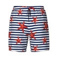 thumbnail image 4 of Rocae Starfish Navy Blue Stripe for Men's Swim Trunks Quick Dry With Two Side Pockets and One Lined Patch PocketSmall, 4 of 8
