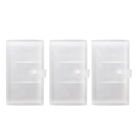 unbranded 3 Books 120 Pockets Clear Photo Album Transparent Picture Album DIY Scrapbooking Organizer Plastic Cards Holder for Scenic Site Ticket