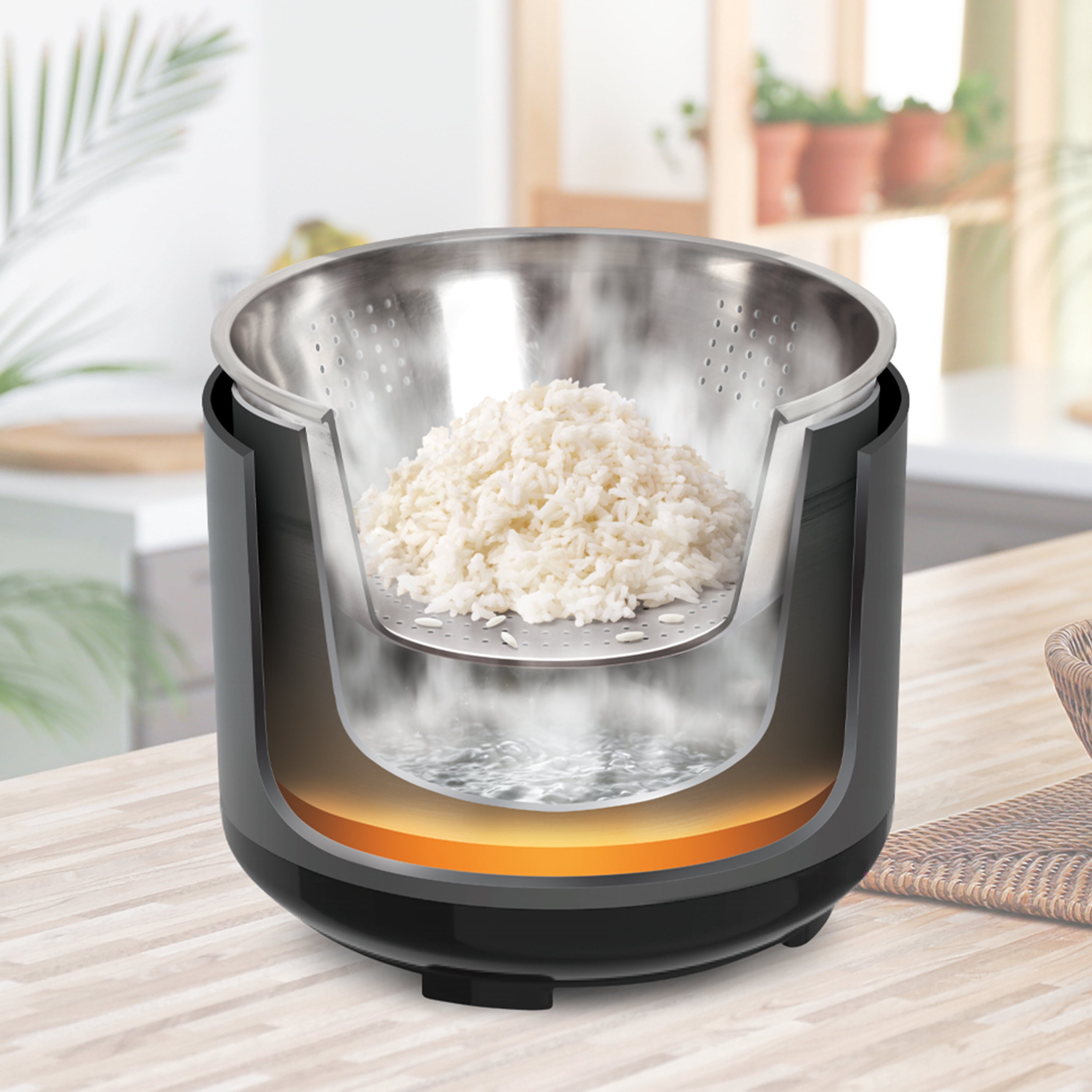 Black & Decker Pr Bd 12-Function Electric Rice Cooker with Carb Reduction