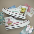 thumbnail image 1 of 2024 Otoño Nuevo Bob Esponja Pantalones Cuadrados Zapatos de Pato Mandarín Nicho de Modificación Explosiva Zapatos de Lona Altos Originales Zapatillas de Deporte de Pareja de Estudiantes, 1 of 5