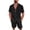 Black*, variant on RUTAYY Men's Outfits 2 Piece Solid Color Short Sleeve Turndown Collar Shirts Shorts with Pocket Lightweight Breathable Vacation Travel Clothing Sets