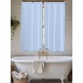 thumbnail image 7 of Bedroom Curtains 63 Inches length, Blue White Stripe Window Treatment Curtain Drapes, Modern Minimalist Geometric Striped Rod Pocket Curtain Panels for Living Room Kitchen, 42"x63", 2 Panels, 7 of 7
