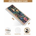thumbnail image 4 of Mushroom Stair Treads for Wooden Steps Indoor Runner Rug Carpet, Dream Forest Botanical Floral Plant 4 Pieces Peel and Stick Staircase Step Treads Covers Washable Throw Door Mats, 30"x8", 4 of 6