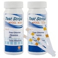 thumbnail image 1 of 3 in 1 Pool Test Strips  Spa Test Kit  Water Tester Kits for Swimming Pool Spa Hot Tub and Home Water to Detect Chlorine  PH and Alkalinity Testing 100 PCS, 1 of 11