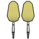 thumbnail image 3 of TKSE Espejo Retrovisor De Motocicleta, 1 Par De Espejos Retrovisores Laterales Giratorios De Metal ABS Compatible Con CB1000R Shadow XL1000V Silver Wing(Amarillo), 3 of 14