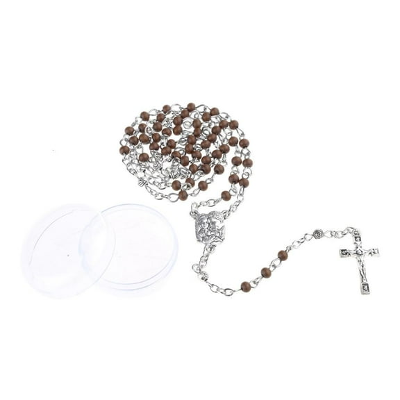 YIEMEEN Fashion Octagonals Beads Religious Symbol Rosarys Beads Chain Pendants