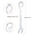thumbnail image 2 of Unique Bargains 21mm 6-Point Thin Combination Wrench Double Ended Box and Open End Chromes Plated Steel, Silver 2Pcs, 2 of 7