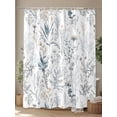 thumbnail image 4 of Shower Curtains Flower Leaves Bath Curtain Floral Plant Waterproof Bathroom Shower Curtain Set with Hooks Decoration 72 x 72 Inches, 4 of 7