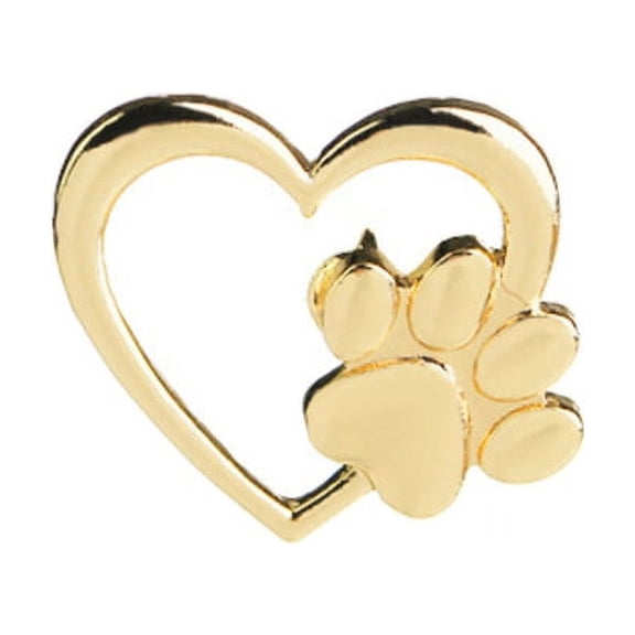 Ruanlalo Fashion Love Heart Paw Brooch Pin Scarf Sweater Dress Unisex Decor Gift Golden