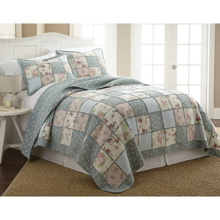 Chezmoi Collection 3 Piece Garden Floral Vintage Washed 100