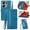 Blue, variant on ETFAST Wallet Multi Card Slot Flip Zipper Leather Case For Redmi Note 13 Pro Plus Note12 Note 12 Pro Plus 12R 12S Note 11 Pro Plus 11R Note 10 Pro 10S Leather Phone case