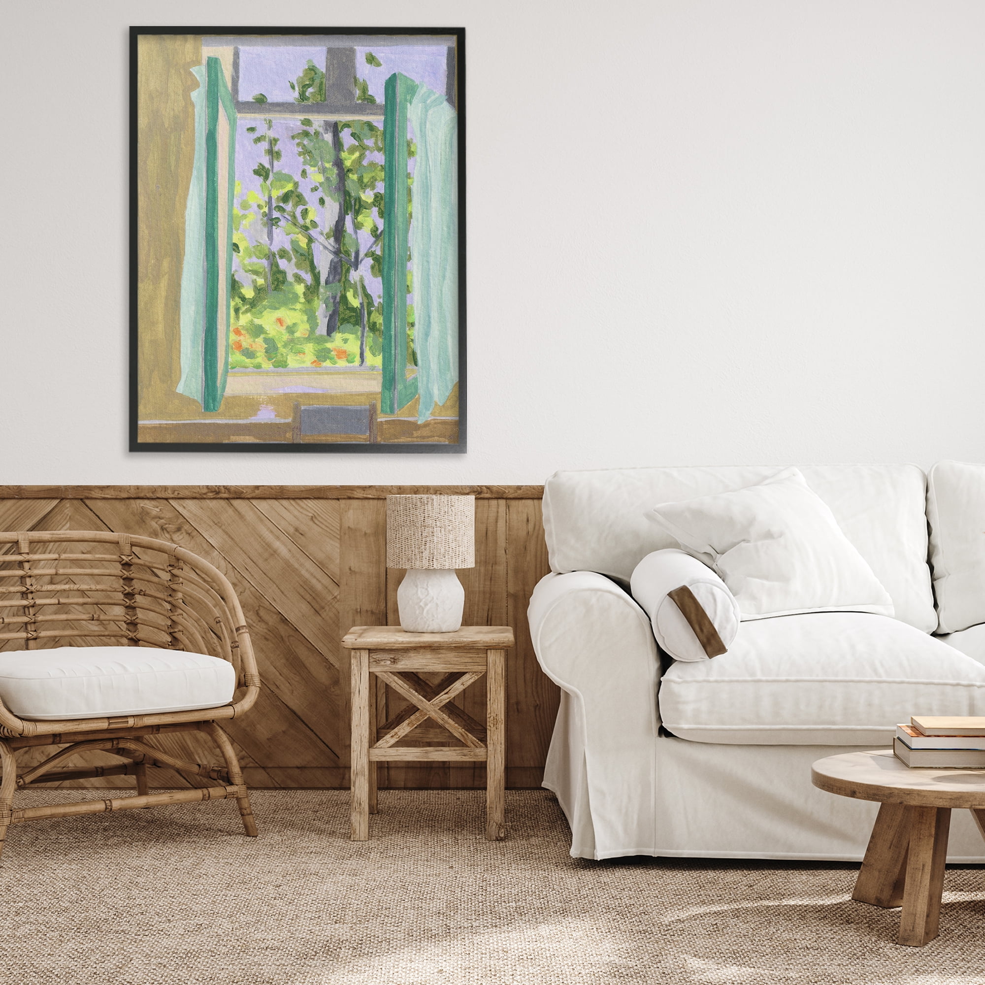 A Seat For Spring Black Framed Giclee Art, design by Melissa Wang