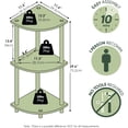 thumbnail image 2 of 5 Tier Corner Display Rack Multipurpose Shelving Unit, Dark Cherry/Black, 2 of 8