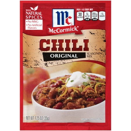 (4 Pack) McCormick Chili Seasoning Mix, 1.25 oz (Best Spices To Put In Chili)