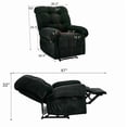 thumbnail image 3 of Overstuffed Recliner Chair with Manual Push-Back Recline, Plush Padded Armchair with Footrest, Ergonomic Lounge Chair for Living Room, Home Theater, Dark Gray, 3 of 3