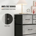 thumbnail image 2 of GIKPAL Fabric Dresser with Wood Top, Storage Tower for Bedroom & Closet, Oak, 2 of 8