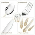 thumbnail image 2 of GPED 20 Piece Silverware Set, Stainless Steel Flatware Set for 4, Mirror Tableware Set with Gold Accents, Great for Family Gatherings & Daily Use, Gold, 2 of 7