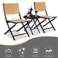 thumbnail image 6 of Costway 3PCS Patio Folding Table Chairs Furniture Set Bistro Garden Steel, 6 of 10
